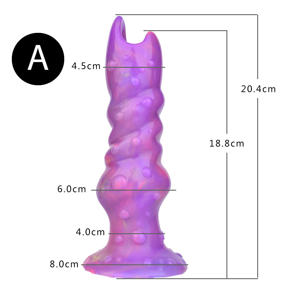Gode Monstre Noué En Silicone 9 Pouces Violet
