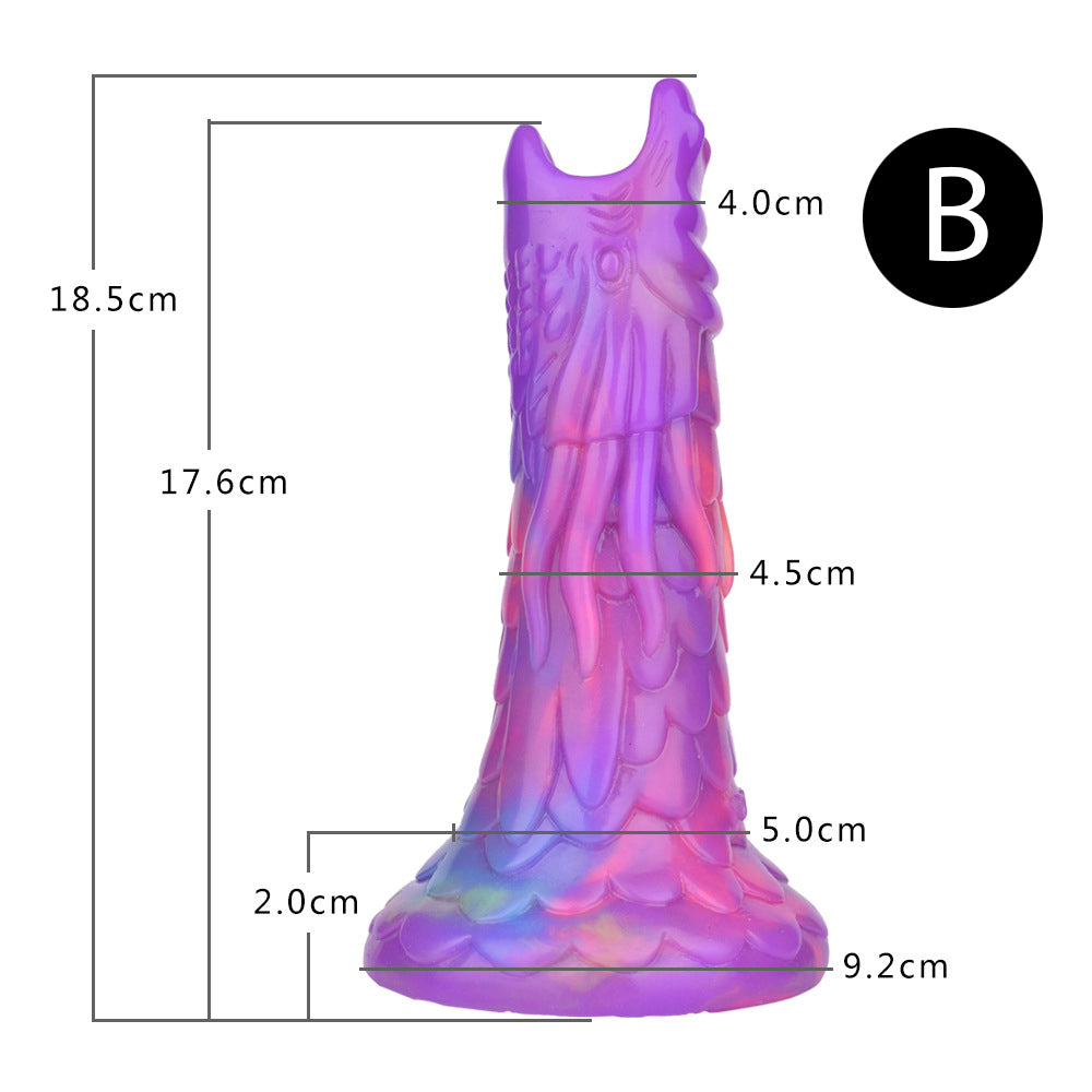 Gode Monstre Noué En Silicone 9 Pouces Violet