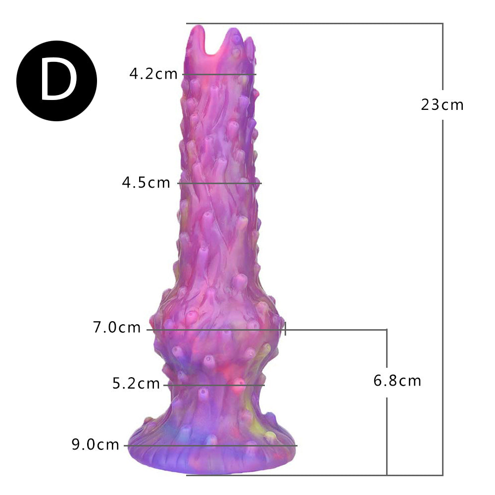 Gode Monstre Noué En Silicone 9 Pouces Violet