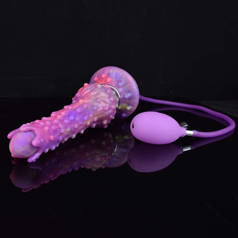 Gode Monstre Noué En Silicone 9 Pouces Violet