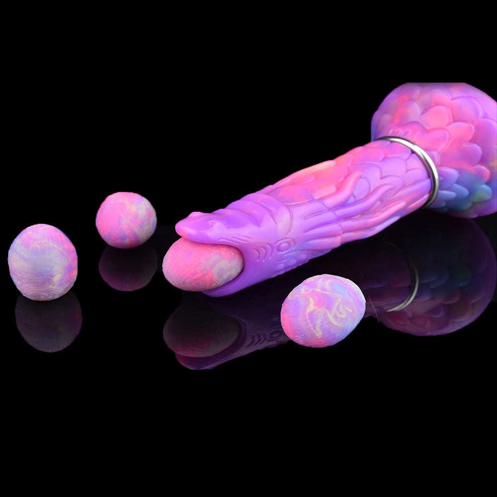 Gode Monstre Noué En Silicone 9 Pouces Violet