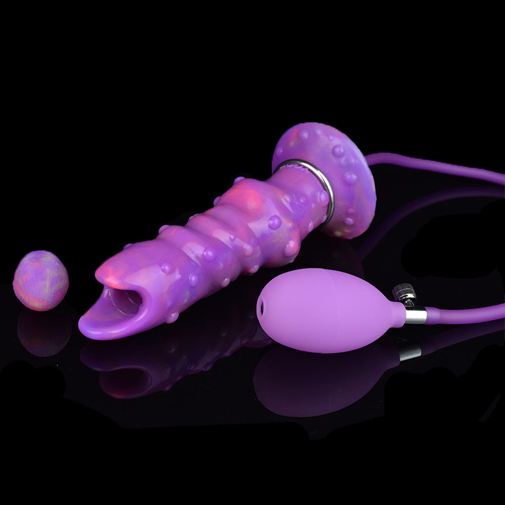 Gode Monstre Noué En Silicone 9 Pouces Violet