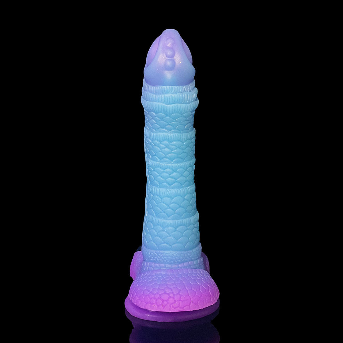 Gode Monstre Noué Silicone 9 pouces Lumineux