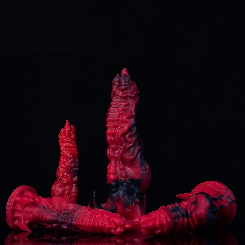 Gode Monstre Noué En Silicone De 11 Pouces Rouge