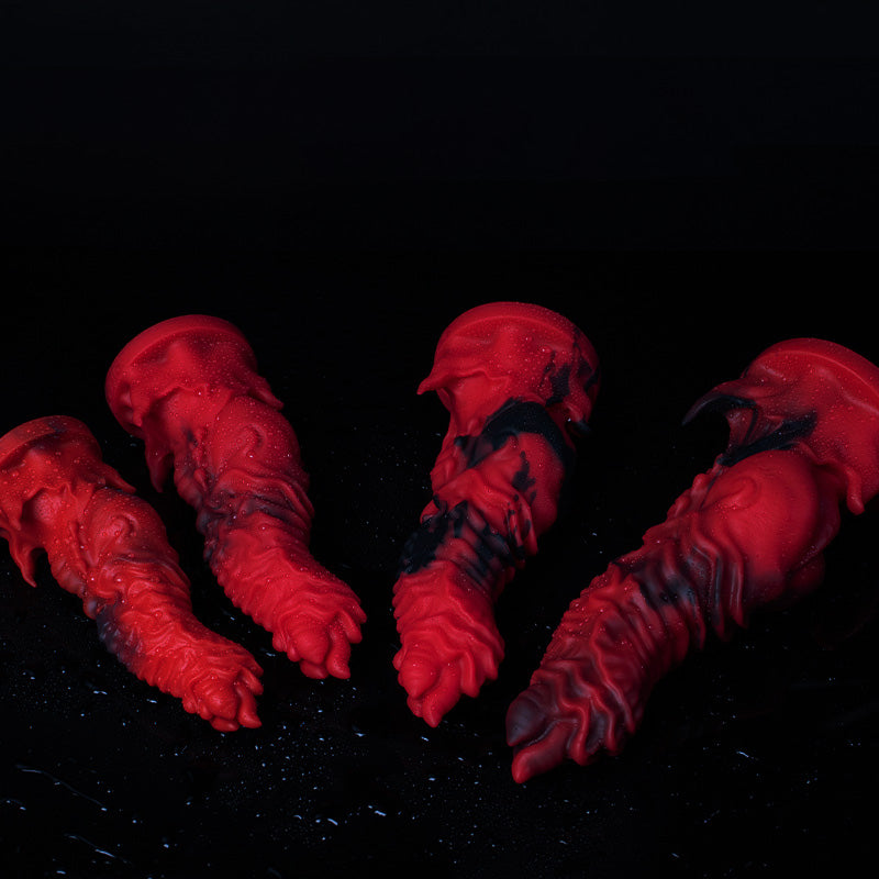 Gode Monstre Noué En Silicone De 11 Pouces Rouge