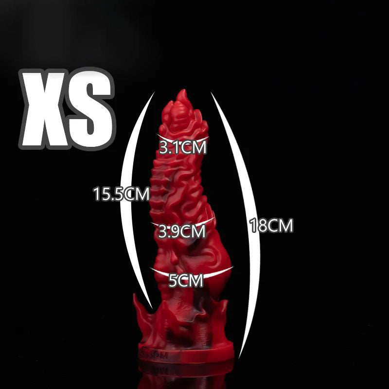 Gode Monstre Noué En Silicone De 11 Pouces Rouge