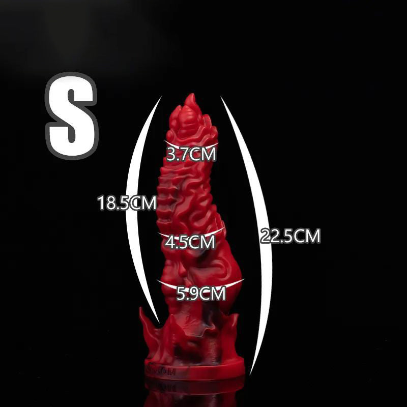 Gode Monstre Noué En Silicone De 11 Pouces Rouge
