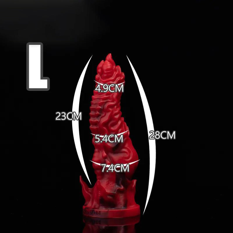 Gode Monstre Noué En Silicone De 11 Pouces Rouge