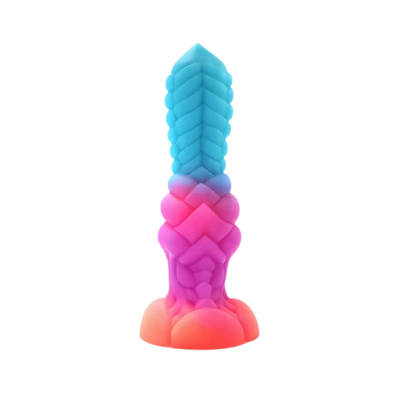MONSTER DILDO ANAL KNOTTED SILICONE GLOW IN THE DARK 9 INCH