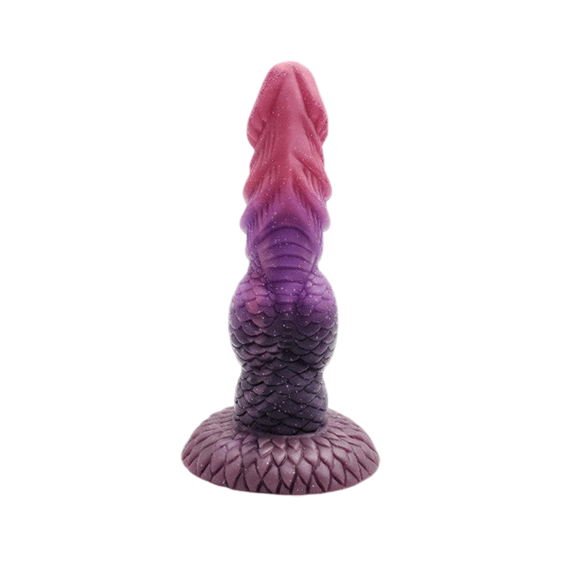DILDO NOUÉ MONSTRE SILICONE 8 POUCES VIOLET