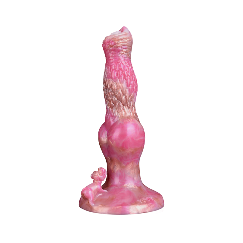 DOG DILDO FANTASY SILICONE 8 POUCES ROSE