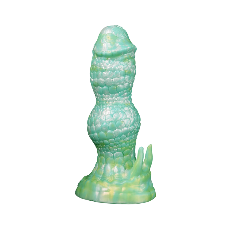 Godemichets Monstres en silicone noués de 7 pouces vert
