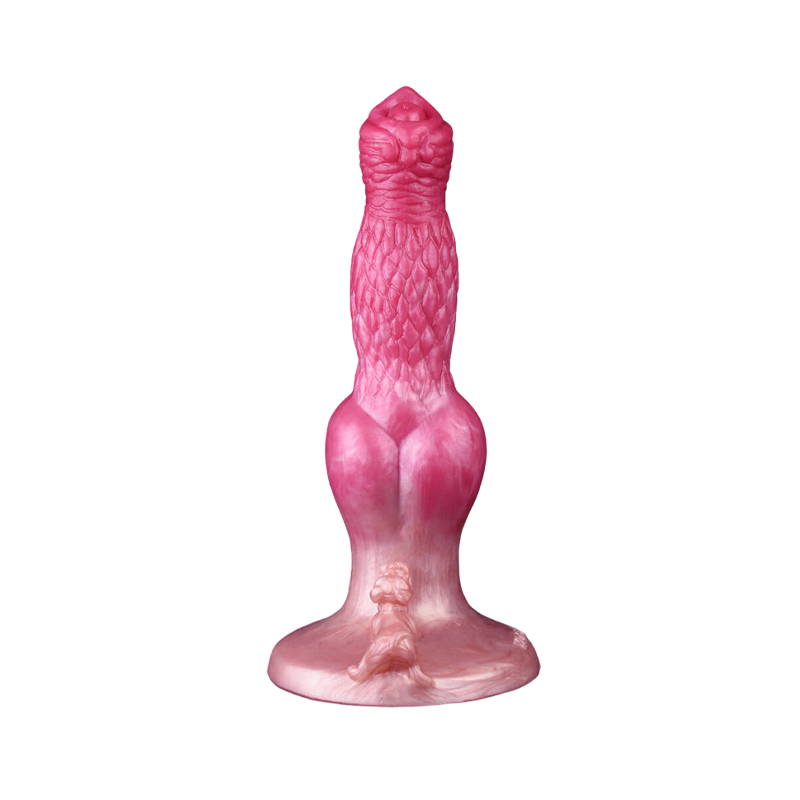DOG DILDOS SILICONE NOUÉ 8 POUCES ROUGE