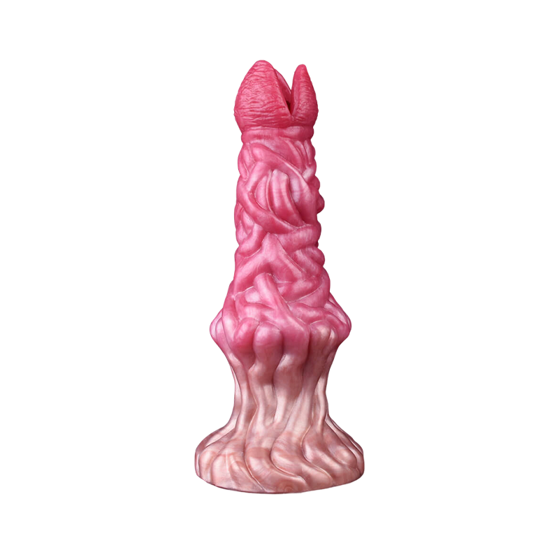 Gode Monstre Noué Fantaisie Silicone 8 pouces Rose