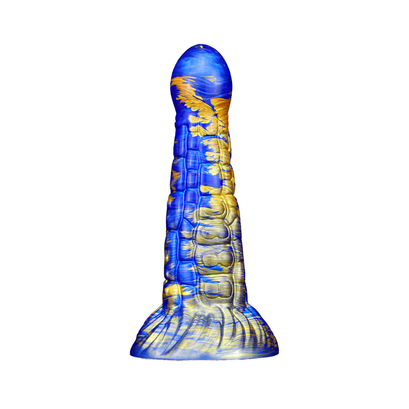 Gode Monstre Noué En Silicone 7 Pouces Bleu