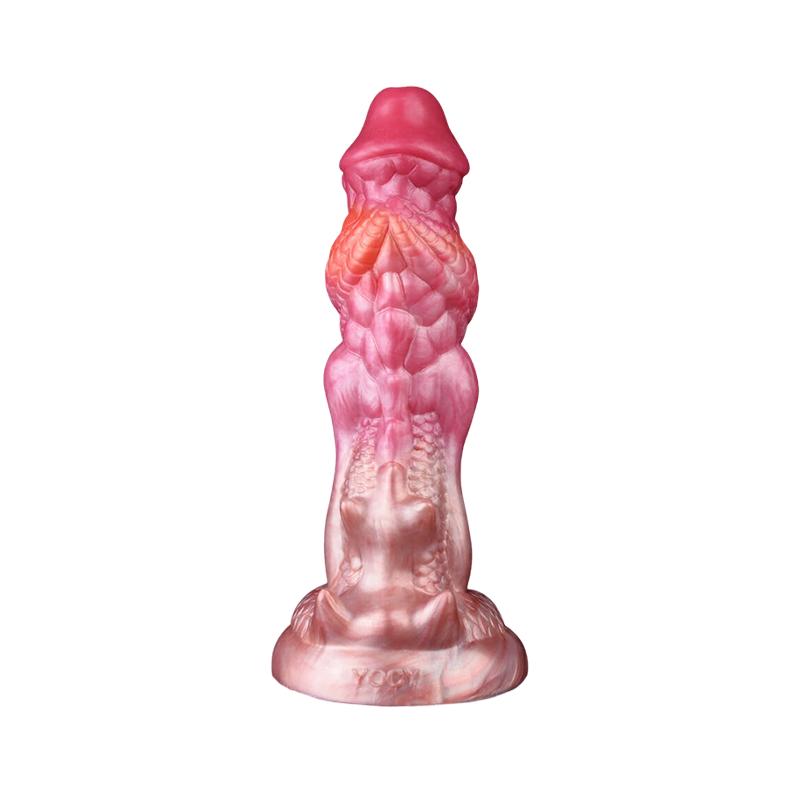DILDO NOUÉ MONSTRE SILICONE 8 POUCES ROUGE