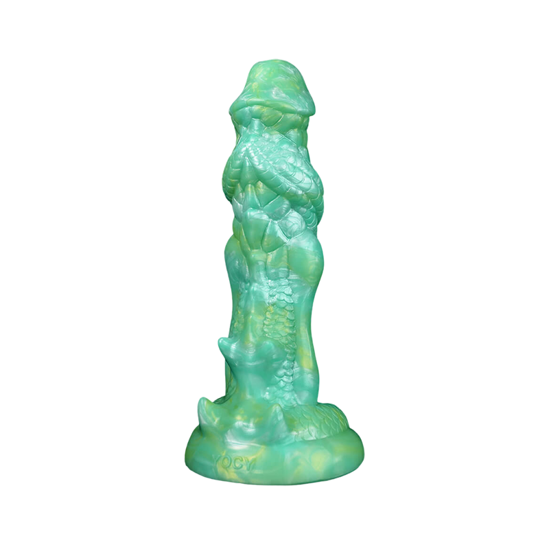 DILDO NOUÉ MONSTRE SILICONE 8 POUCES VERT