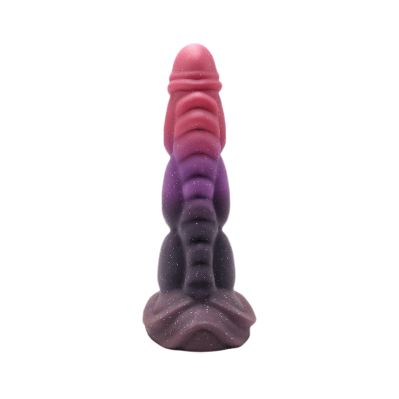 Gode Monstre Noué 8 pouces en silicone violet