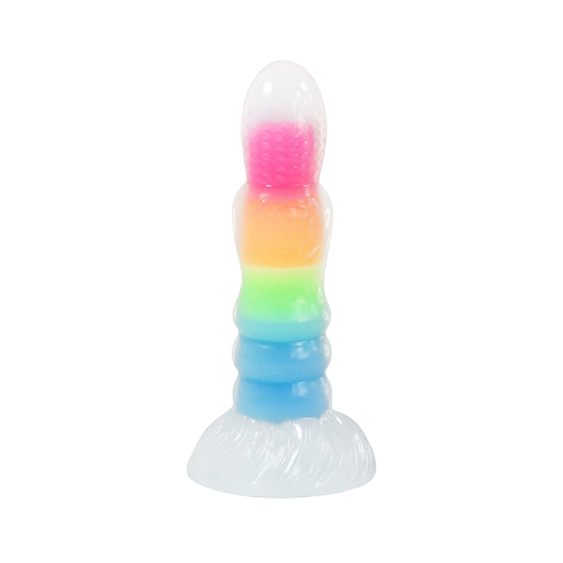 DILDO FANTASY NOUÉ EN SILICONE 7 POUCES BRILLE DANS LE NOIR