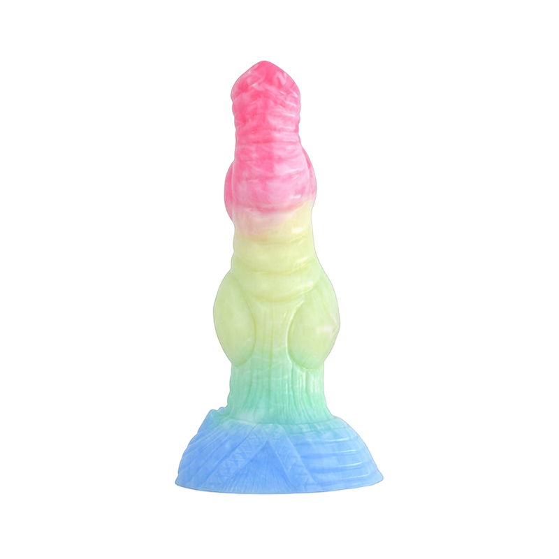 DILDO POUR CHIEN NOUÉ FANTASY SILICONE 7 POUCES COLORÉ
