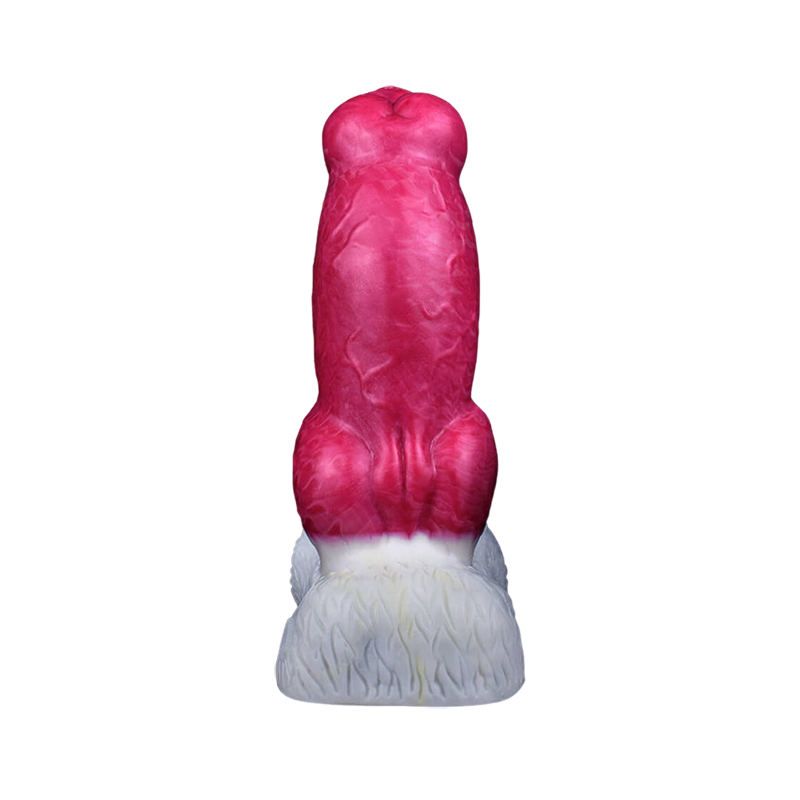 DOG DILDOS KONTTED FANTASY SILICONE 7 POUCES ROUGE