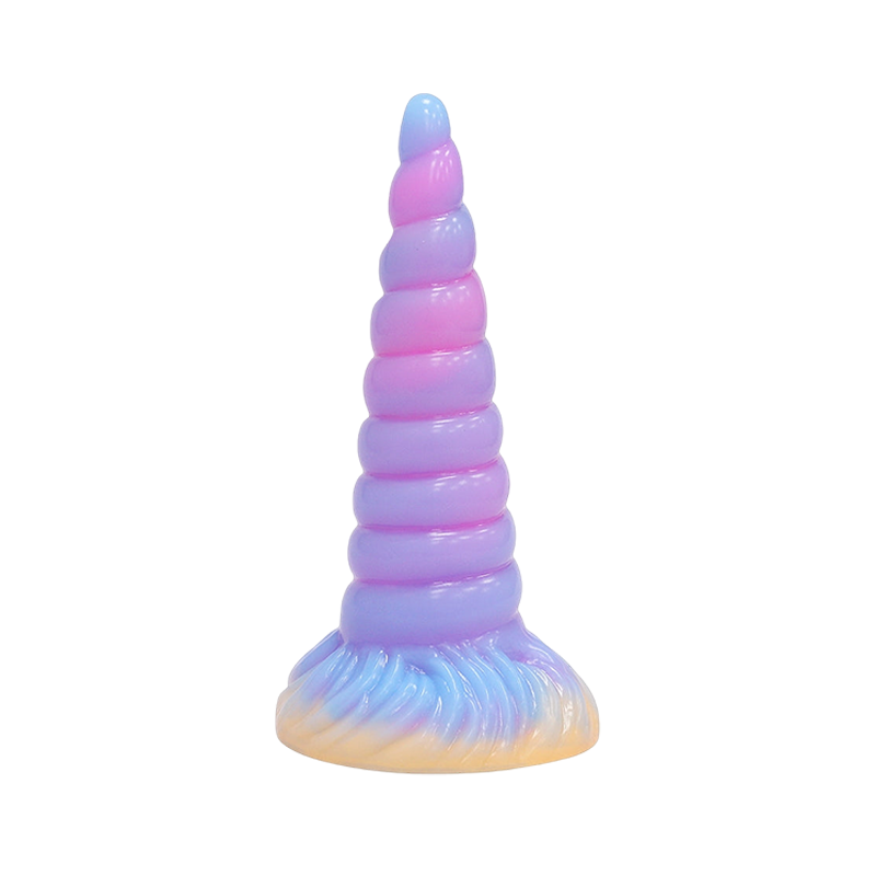 MONSTER DILDO ANAL SILICONE 8 INCH GLOW IN THE DARK TAPEAED