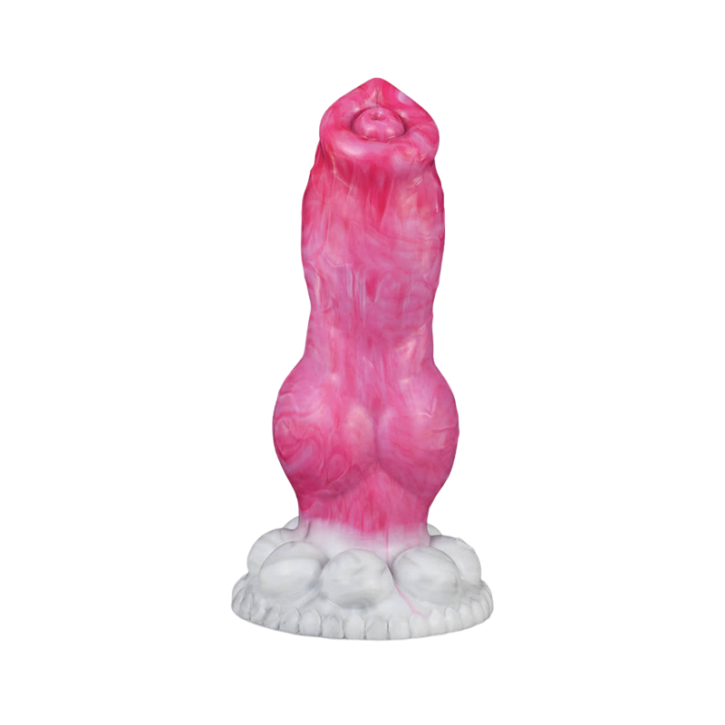 DOG DILDO FANTASY SILICONE 8 POUCES ROSE