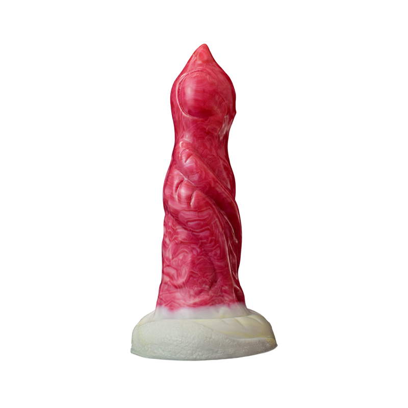 DOG DILDO FANTASY SILICONE 8 POUCES ROSE