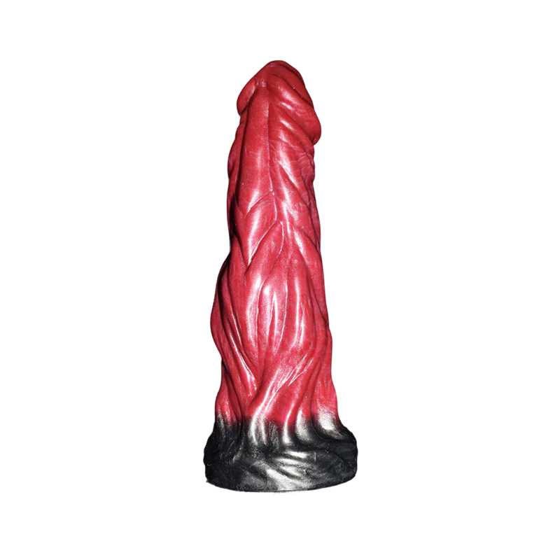 DILDO NOUÉ MONSTRE SILICONE 6 POUCES ROUGE