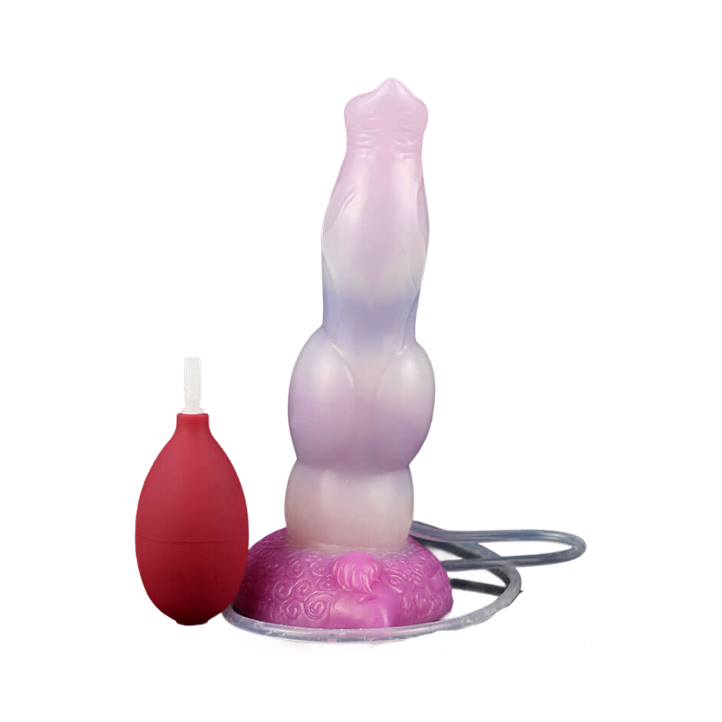 DILDO ÉJACULATEUR POUR CHIEN EN SILICONE 8 POUCES