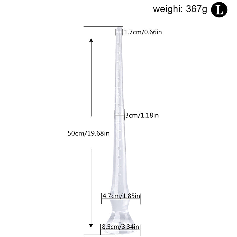 LONG ANAL DILDO SUCTION TRANSPARENT 23 INCH TRAINER