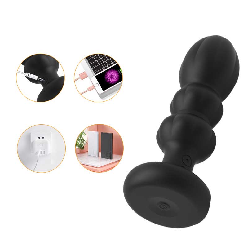 VIBRATING ANAL TOYS MALE MENS 5 INCH BLACK