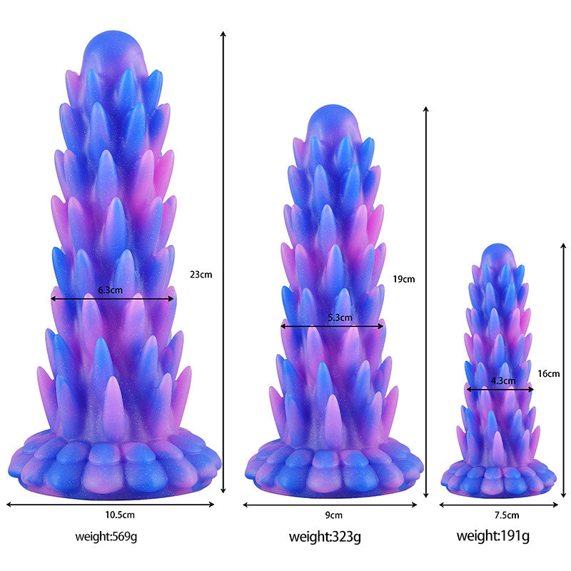 BIG ANAL DILDO 9 INCH COLORFUL FEMALE