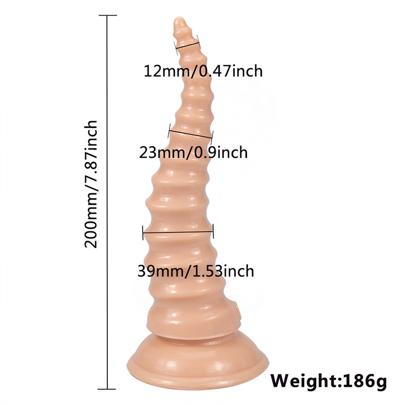 MONSTER ANAL DILDO 7 INCH BLACK SUCTION