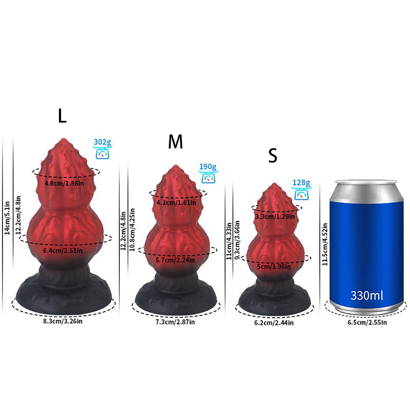 SMALL ANAL DILDO 5 INCH RED FOR MEN