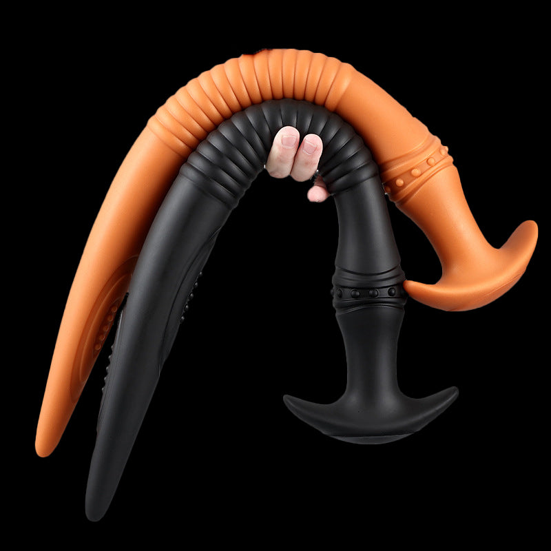 LONG ANAL DILDO 22 INCH GOLD SUCTION