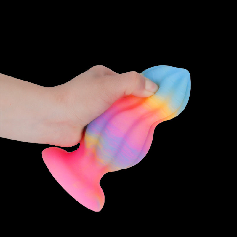 SMALL ANAL TOYS LUMINOUS 6 INCH COLORFUL BEADED