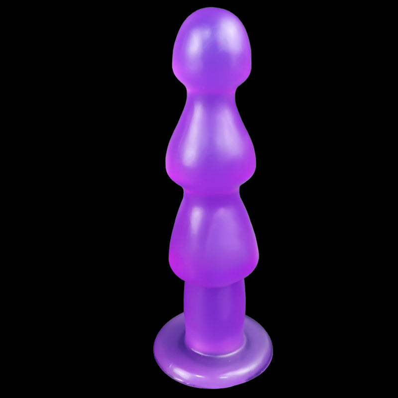 BIG ANAL DILDO 9 INCH BLUE BEADED BEADED BEADED