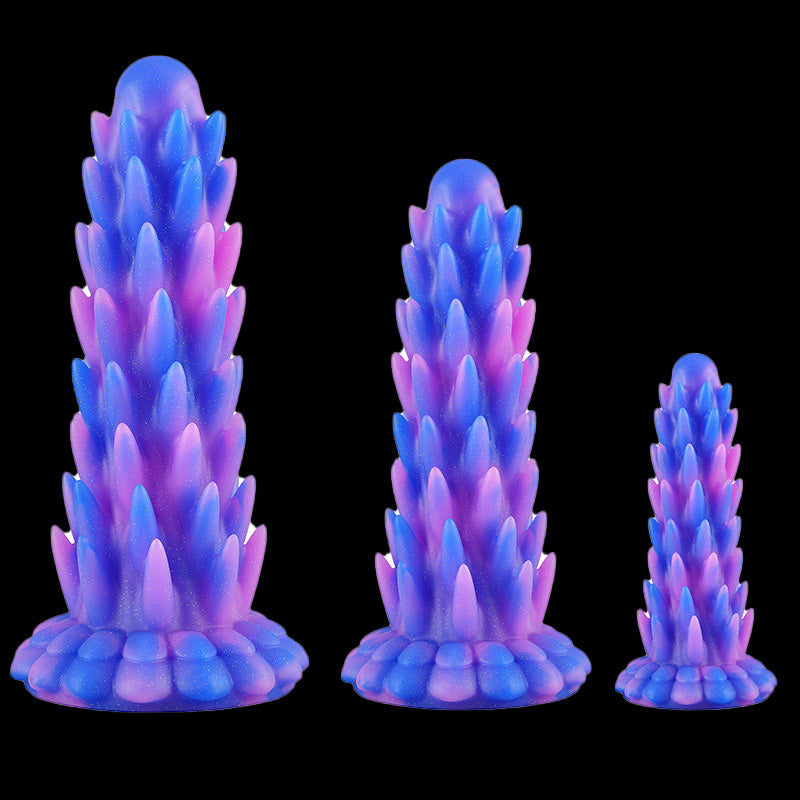 BIG ANAL DILDO 9 INCH COLORFUL FEMALE