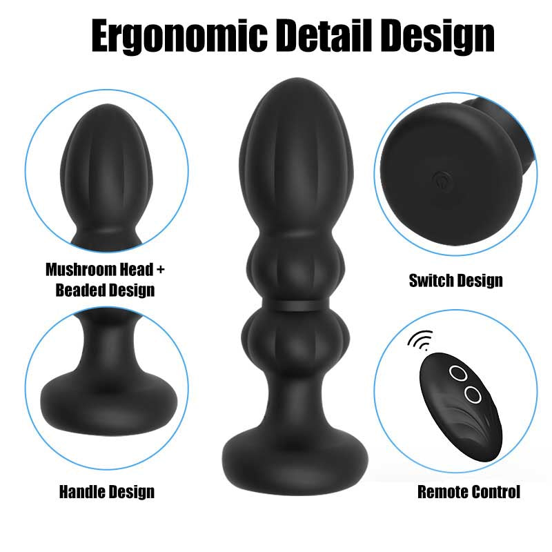 VIBRATING ANAL TOYS MALE MENS 5 INCH BLACK