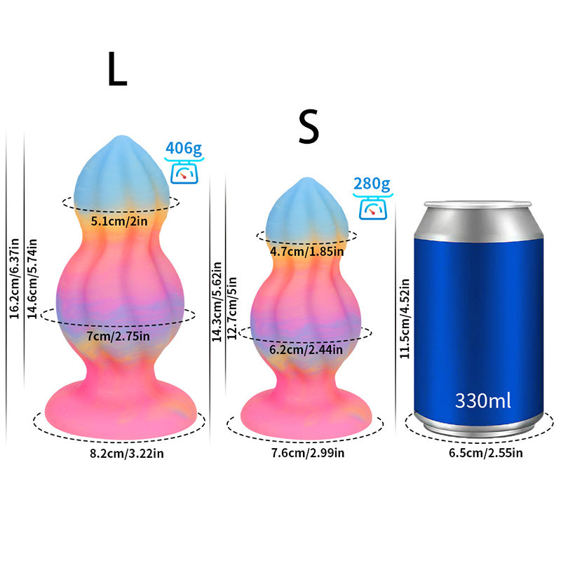 SMALL ANAL TOYS LUMINOUS 6 INCH COLORFUL BEADED
