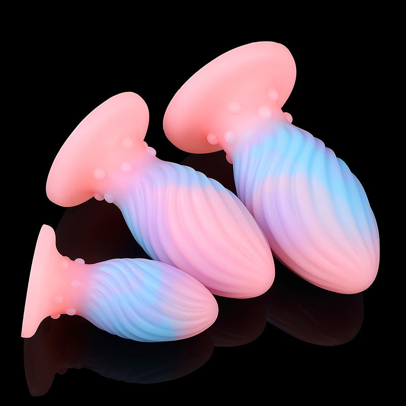 SMALL ANAL DILDO 6 INCH COLORFUL LUMINOUS BEGINNER