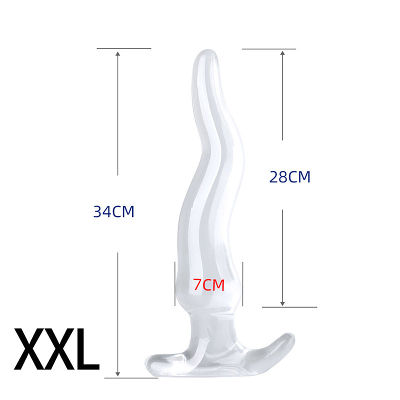 HUGE ANAL TOYS 13 INCH TRANSPARENT BEGINNERS MEN