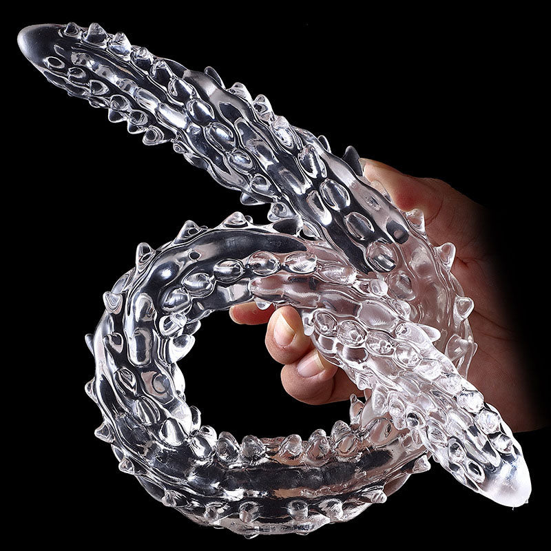 LONG ANAL DILDO DOUBLE TRANSPARENT 23 INCH SOFT