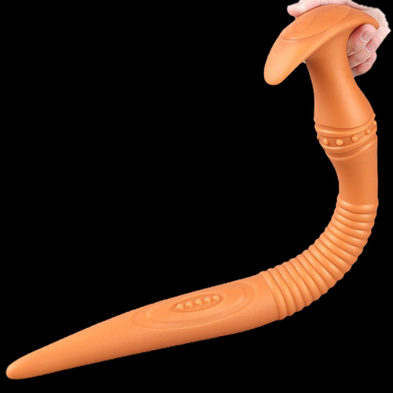 LONG ANAL DILDO 22 INCH GOLD SUCTION
