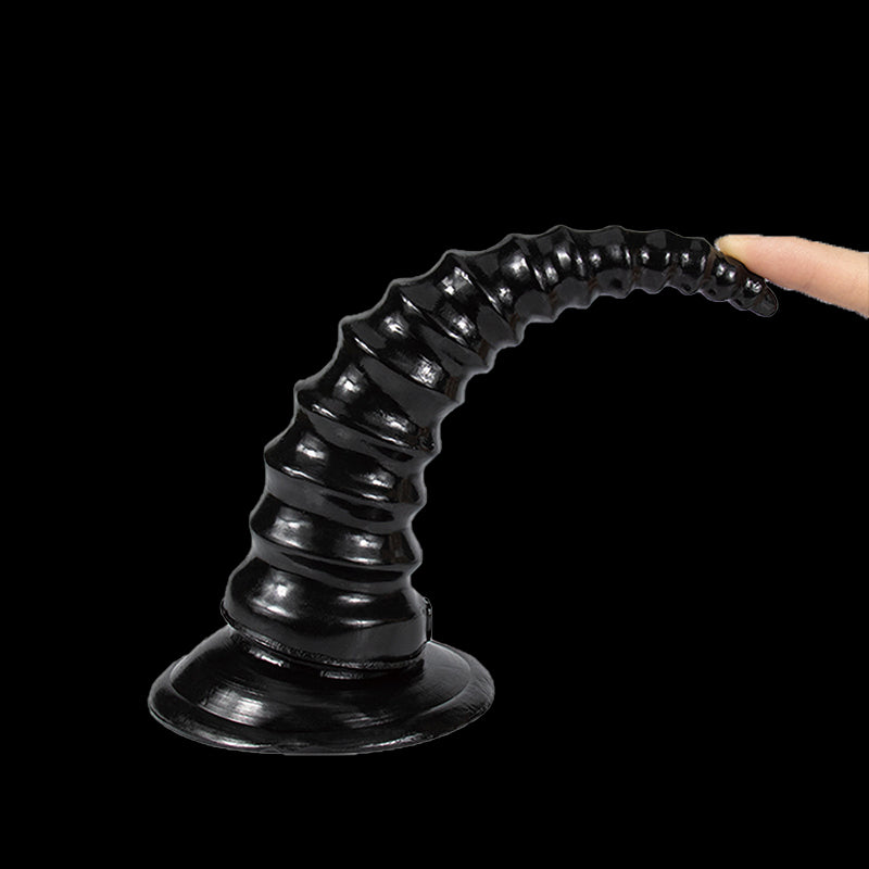 MONSTER ANAL DILDO 7 INCH BLACK SUCTION