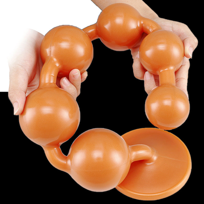 HUGE ANAL TOYS 24 INCH BLACK SILICONE BEADED