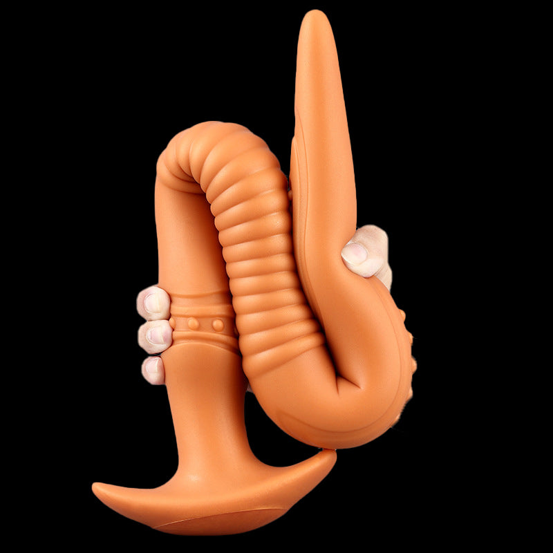 LONG ANAL DILDO 22 INCH GOLD SUCTION