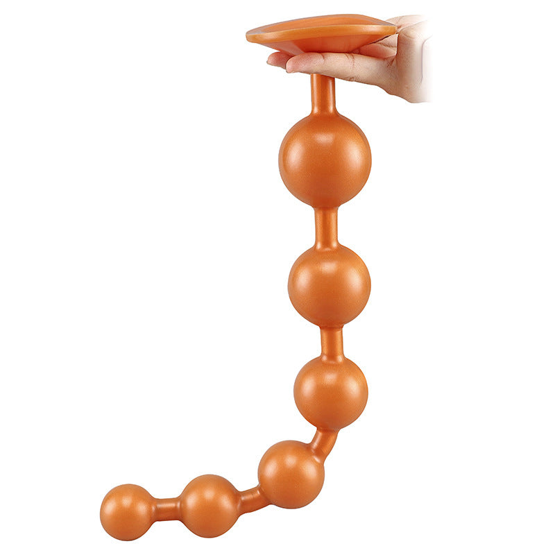 HUGE ANAL TOYS BEADED SILICONE 24 IN BLACK