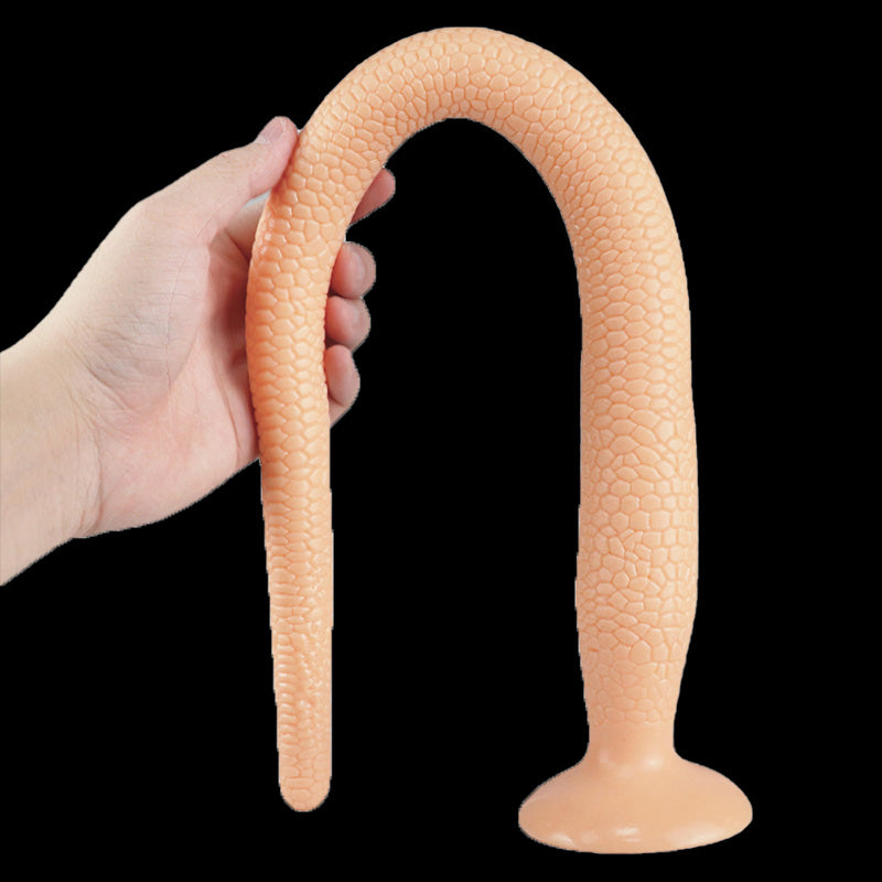 LONG DILDO ANAL SUCTION 22 INCH BLACK TAPERED